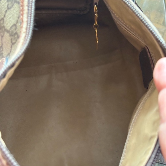 Vintage Gucci Beige and Brown Monogram Satchel - Picture 12 of 16